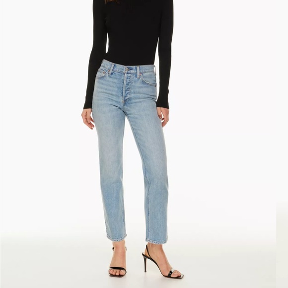 NWOT Denim Forum Arlo High Rise Straight 28L - Picture 3 of 3